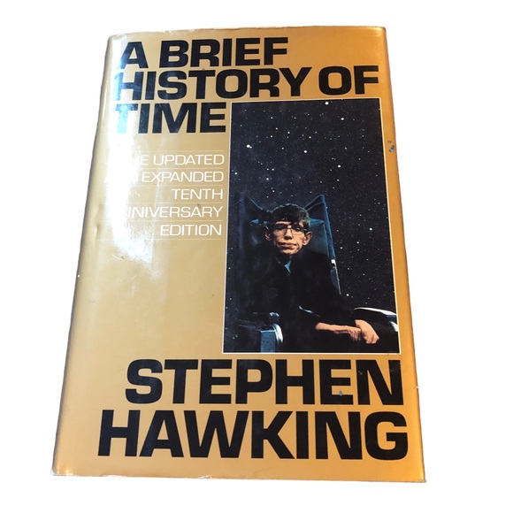 A BRIEF HISTORY OF TIME, STEPHEN HAWKING hardcover 10th anniversary edition - Picture 1 of 5